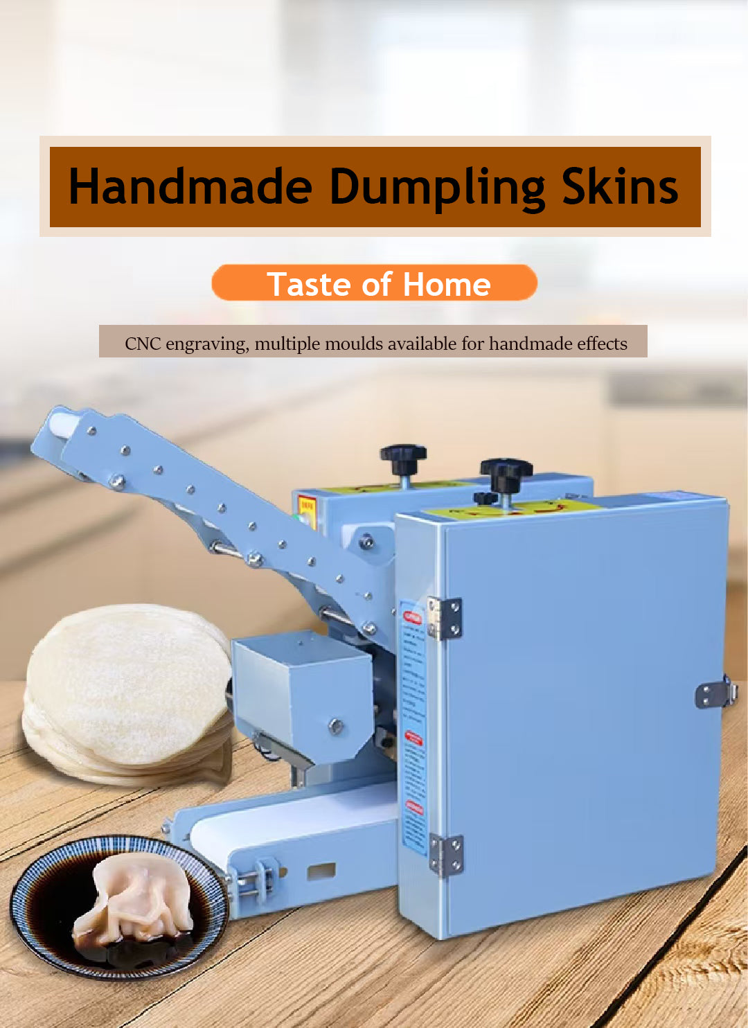 Artificial dumpling skin machine Commercial full-automatic dumpling skin bun skin Wonton skin machine - 18UJ2