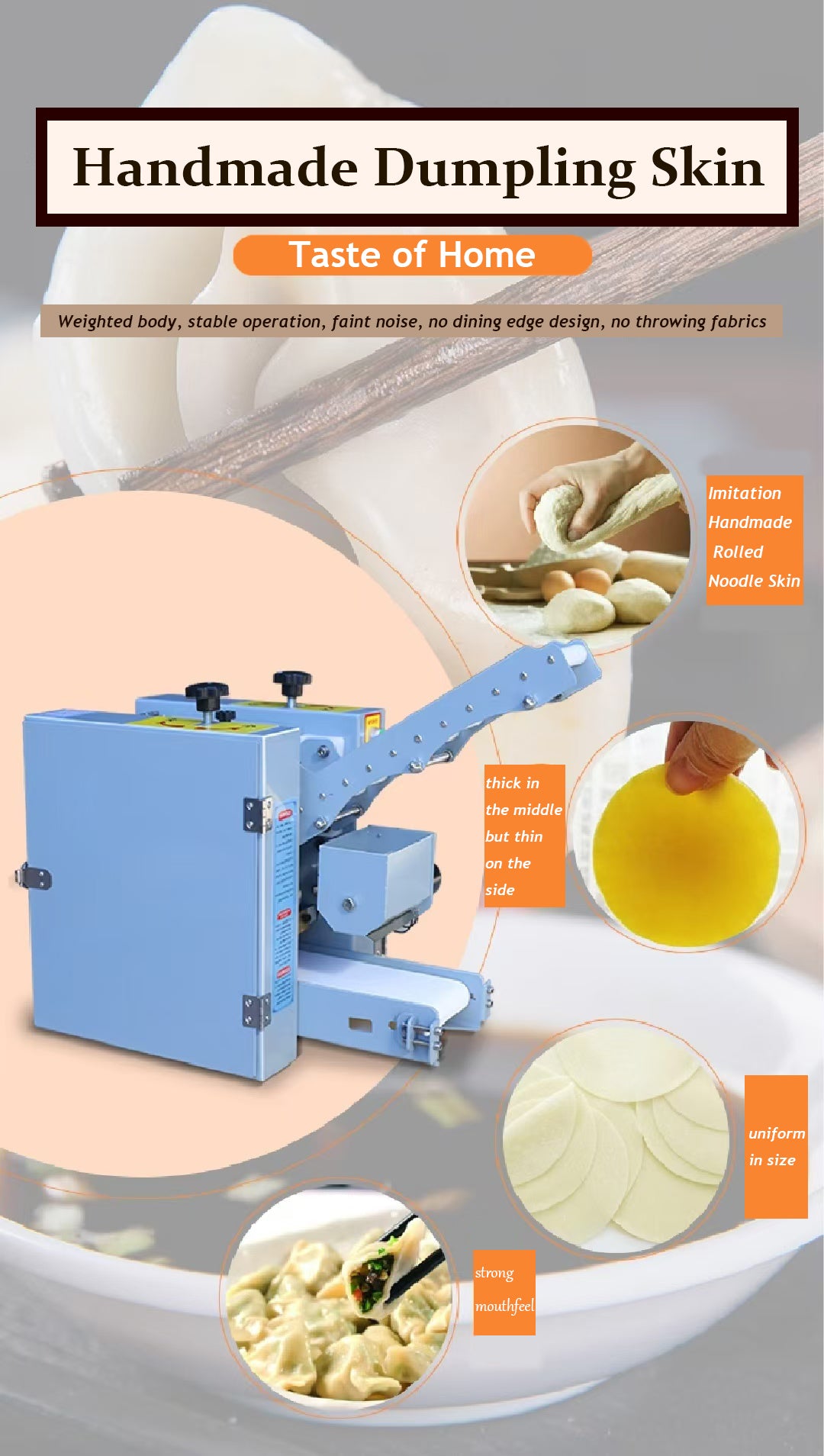 Artificial dumpling skin machine Commercial full-automatic dumpling skin bun skin Wonton skin machine - 18UJ2